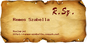 Remes Szabella névjegykártya